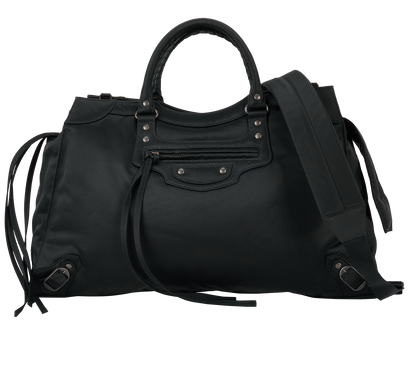 Neo Classic City Tote, £1,100, Handbags, Black, Satin, Front view